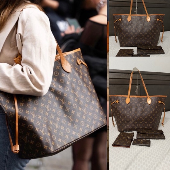4 ITEMS LOUIS VUITTON NEVERFULL, WALLET, AGENDA, KEY HOLDER - Picture 1 of 16